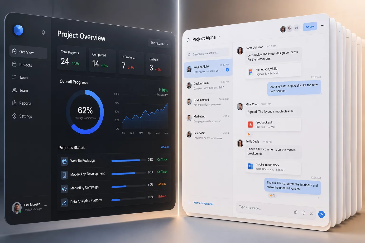 Separating General Updates From Detailed Discussions